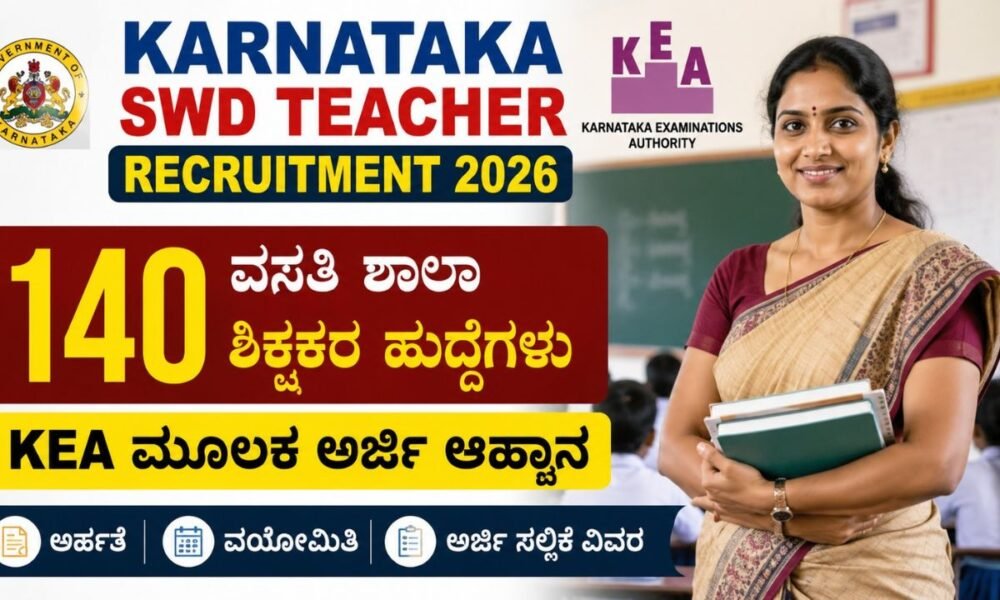 Karnataka SWD Teacher Recruitment 2026