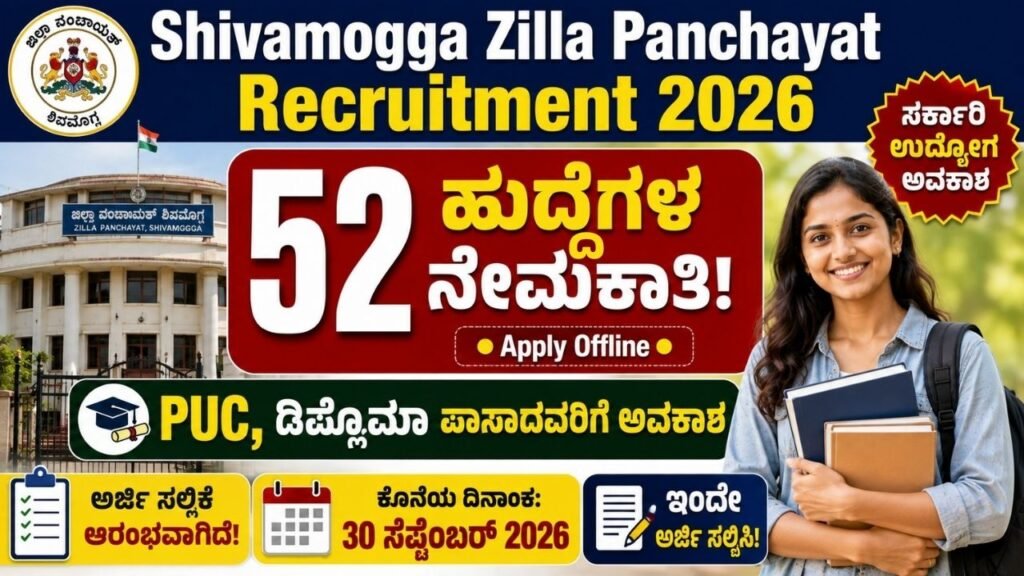 Shivamogga Zilla Panchayat Recruitment 2026