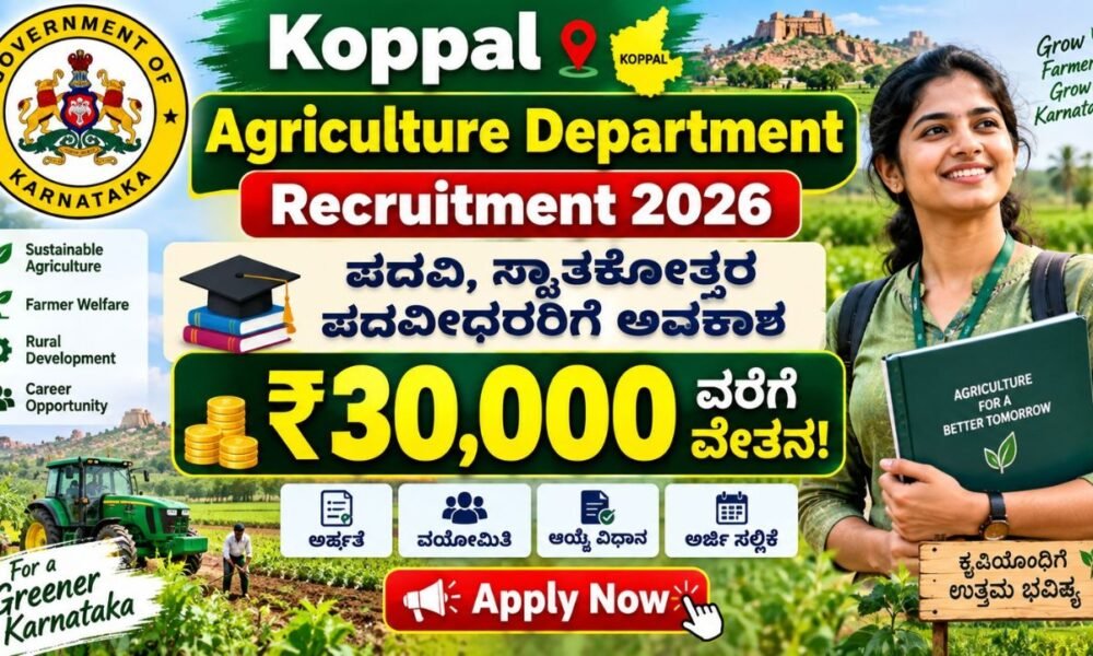 Koppal Agriculture Department Recruitment 2026