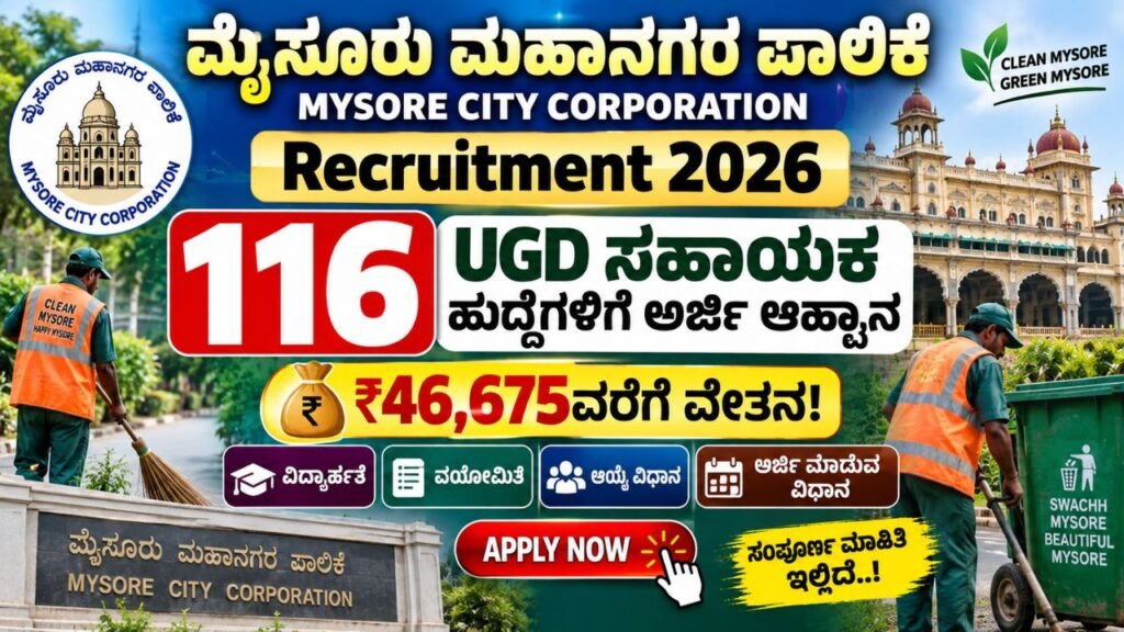 Mysore City Corporation Recruitment 2026